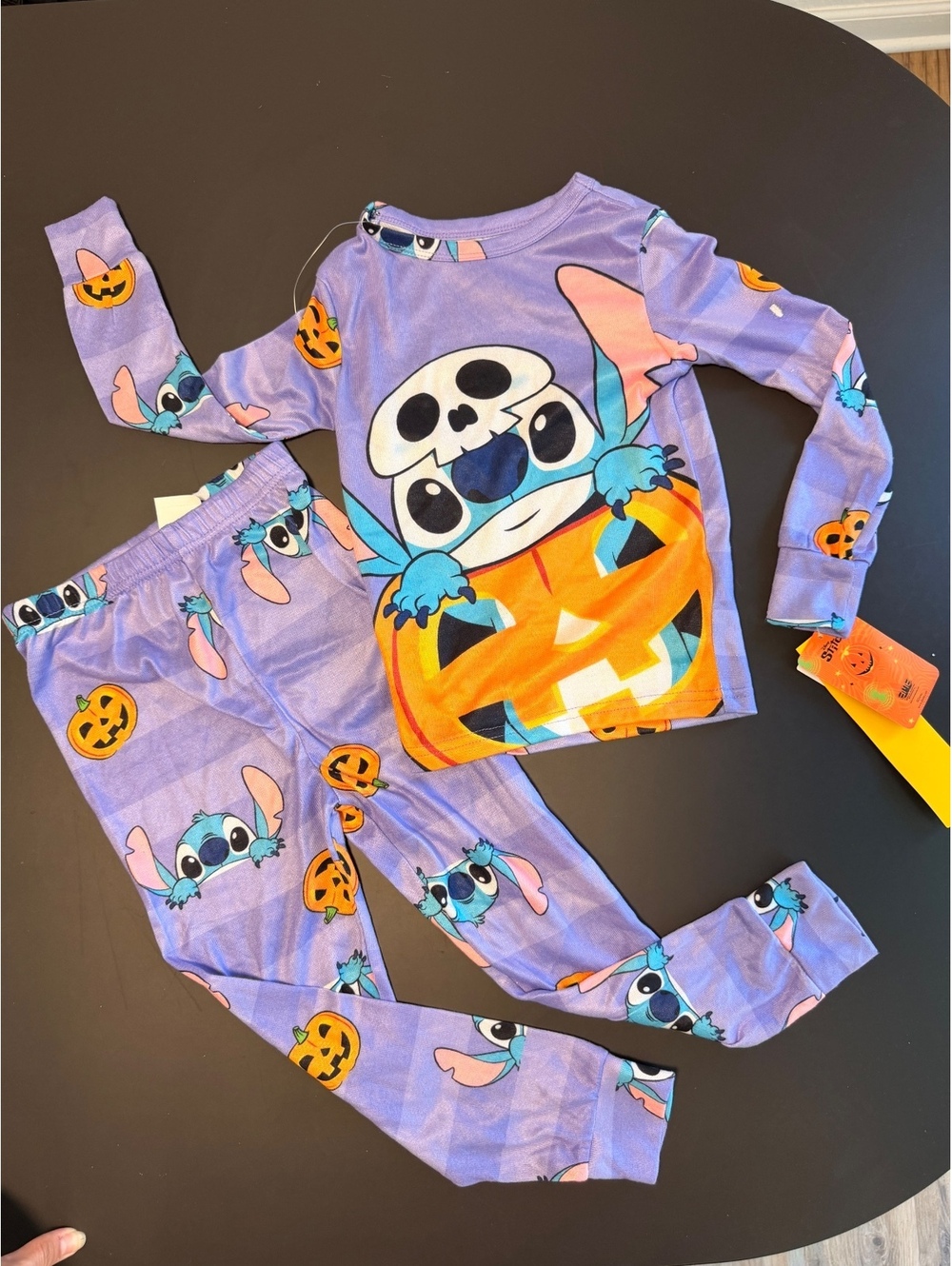 NWT Disney Stitch Halloween pajama set purple size 6